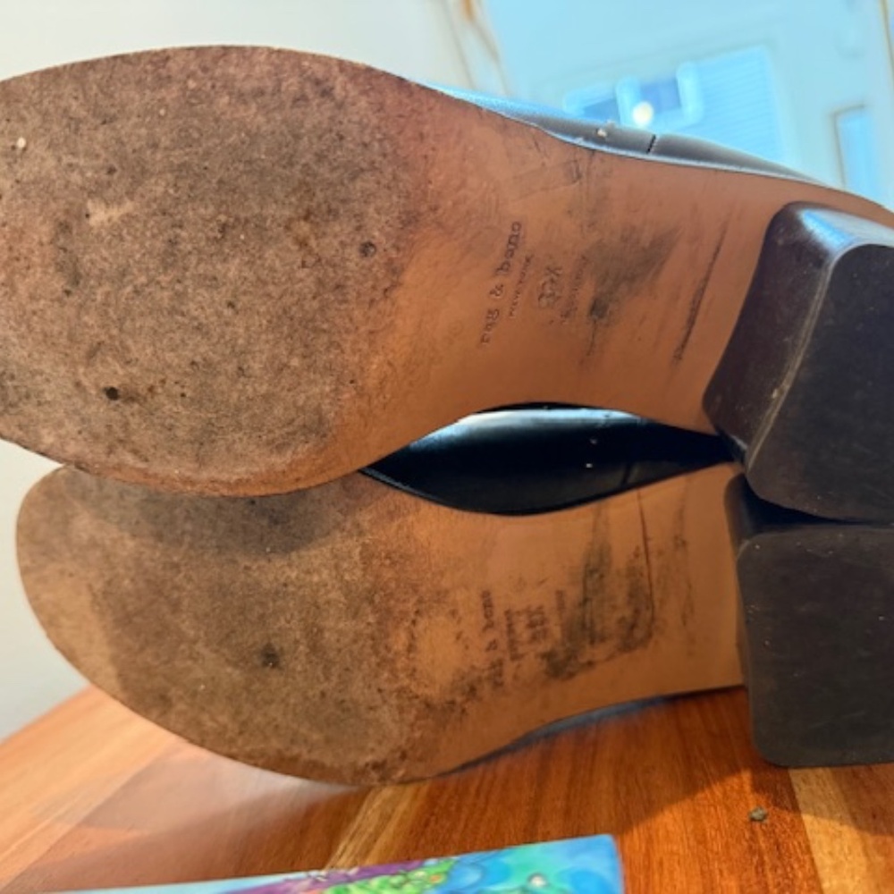Rag & Bone Leather Boots with Back Zip-Euro size 38 1/2 - Picture 7 of 7